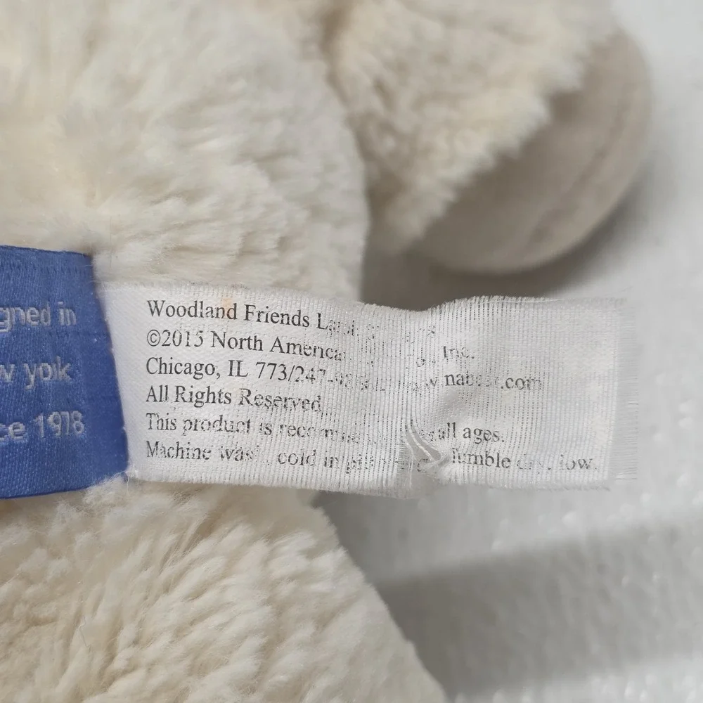 North American Bear Co. 2015 Woodland Friends Sleepy White Lamb Sheep Plush